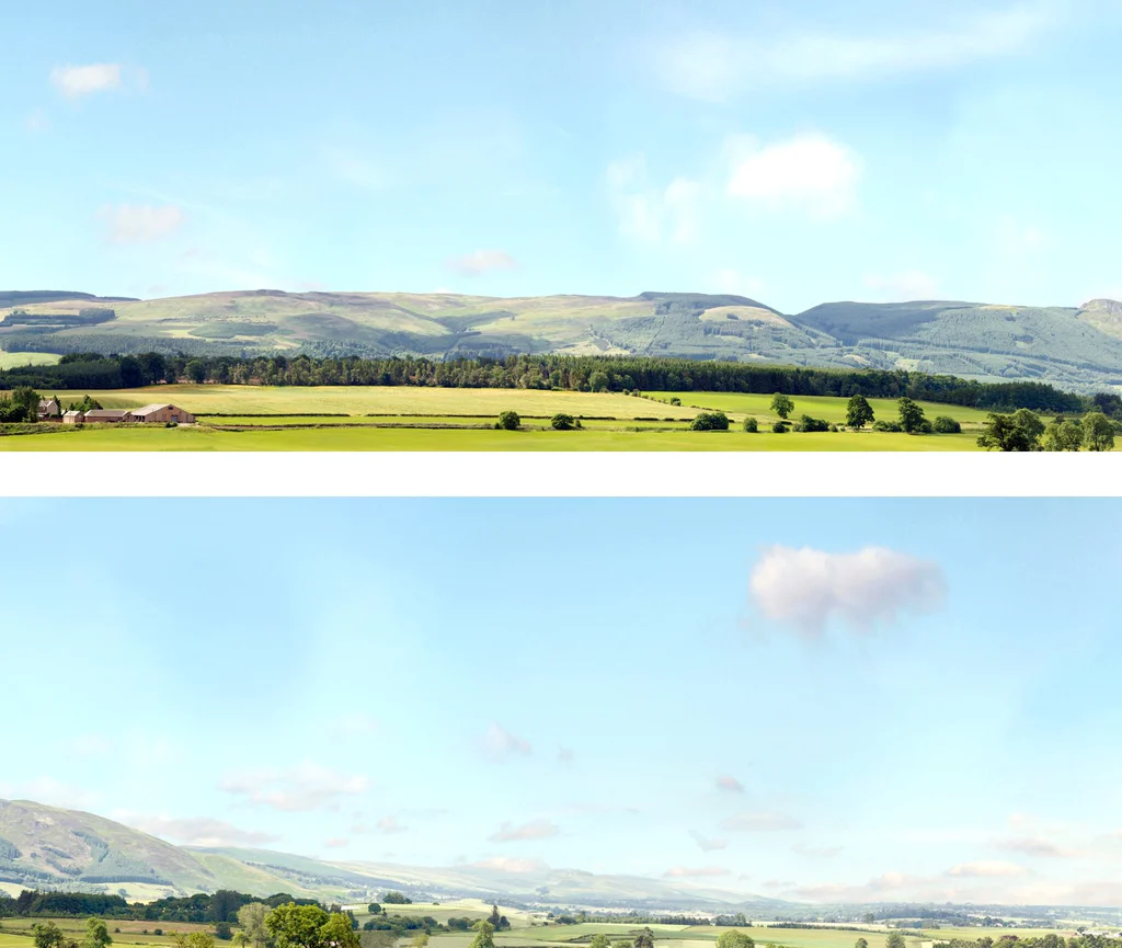 Hills & Dales Pack C Backscene – 208C OO Gauge (1:76) – Art Printers Cardboard